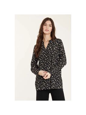 PISTACHE GEORGETTE BLOUSE DOTTED PRINT SIZE SMALL